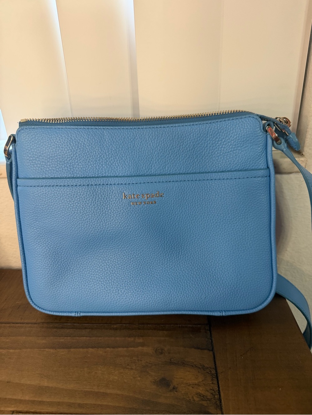 Kate Spade New York Run Around Medium Crossbody in "Tide Pool" blue purse